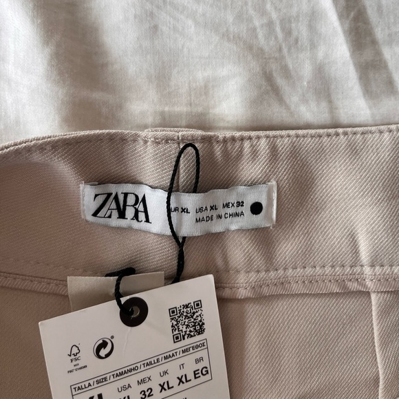 NWT ZARA Françoise Full Length Straight Leg Pants XL - Picture 5 of 16
